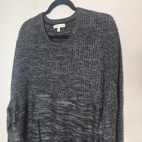 Calvin Klein Wool-Blend Grey Knit Sweater.  Men's size XXL. - Picture 9 of 14